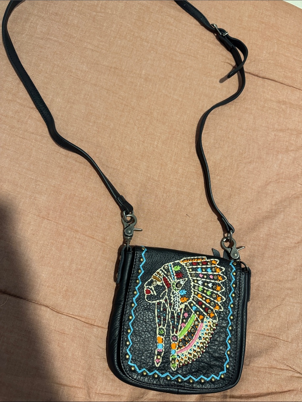 Delila stitched crossbody bag